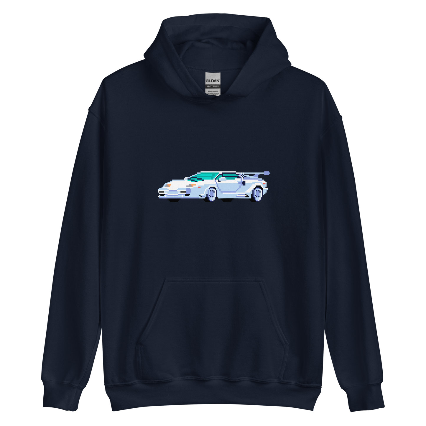 Car Printed Hoodie | Lamborghini Countach Hoodie | Pixel Bite